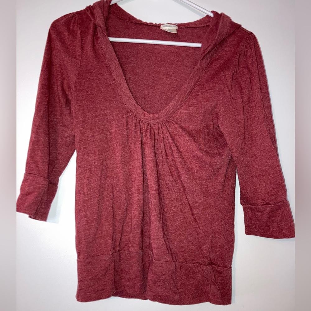 Maurice’s 3/4 sleeve hooded shirt
